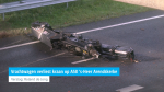 Vrachtwagen verliest kraan op A58 's-Heer Arendskerke