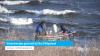 Vissersbootjes gestrand bij Sint Philipsland