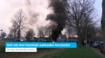 Veel rook door brandende autobanden Arnemuiden