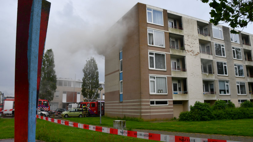 De brand woedde in de Schaepmanstraat.