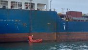 Man Overboord Bootje slaat op drift op de Noordzee