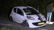 Peugeot eindigt in bossen Hogelandseweg Biggekerke