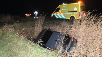 Auto in sloot Meliskerke, bestuurder met spoed naar ziekenhuis