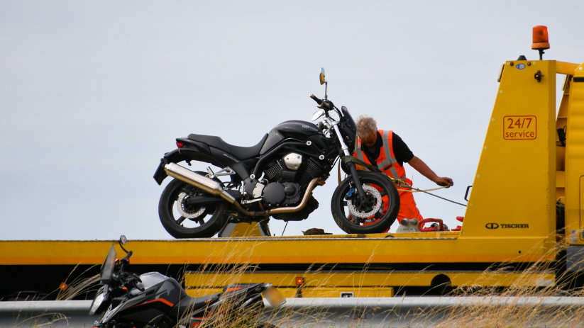 De motor werd opgehaald door een bergingsbedrijf.