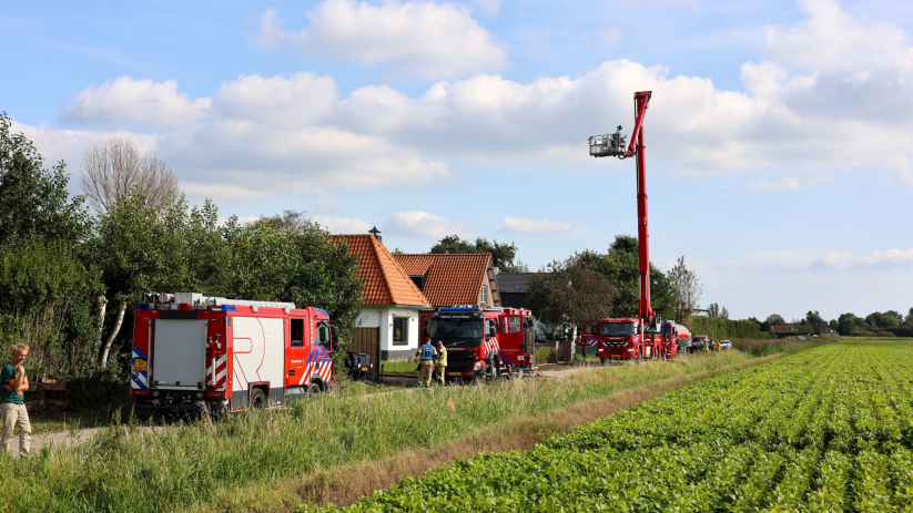 Er was sprake van een gasbrand in de meterkast.