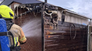 Brandje onder overkapping bij woning in Axel