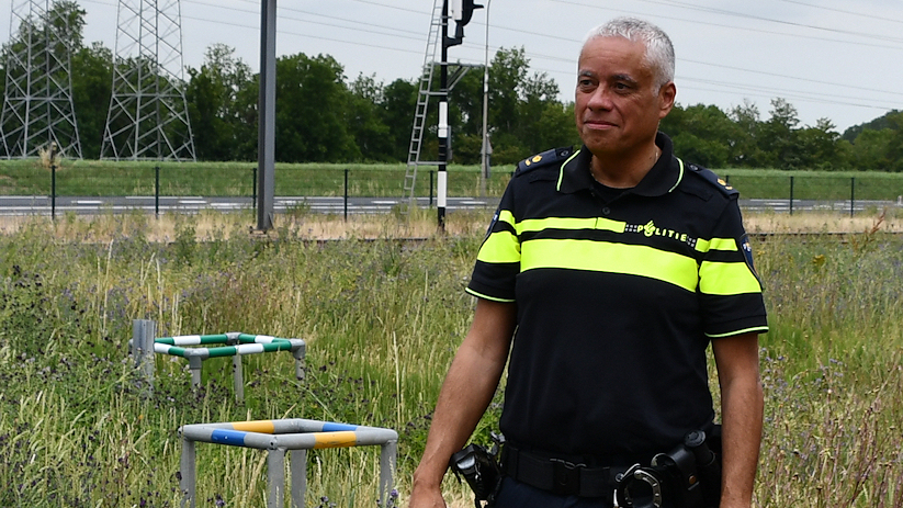 Manusama bij de start van de Zeehavenpolitie vorig jaar zomer.