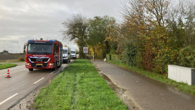 Brandweer Westkapelle rukt uit voor lekgeslagen gasleiding