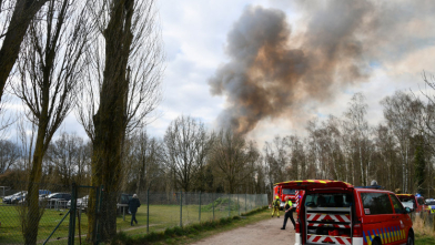 Grote brand in Clingse bossen op grens met België