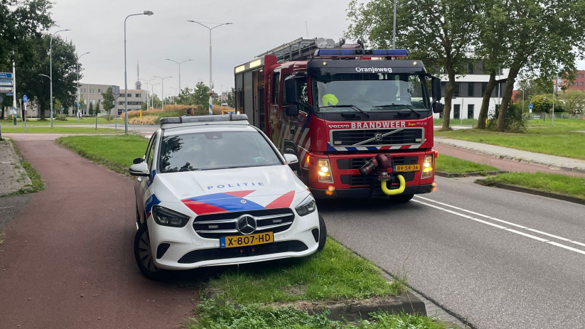 De brandweer en politie werden ingezet.