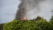 Flink wat rook bij brand achter woning Terneuzen