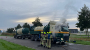 Vrachtwagenbrand Hudsonweg Goes