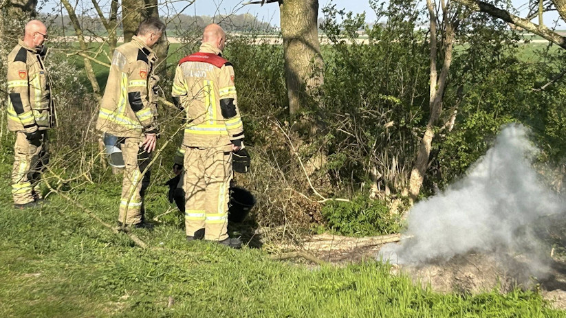 De brand woedde nabij de Steigerweg.