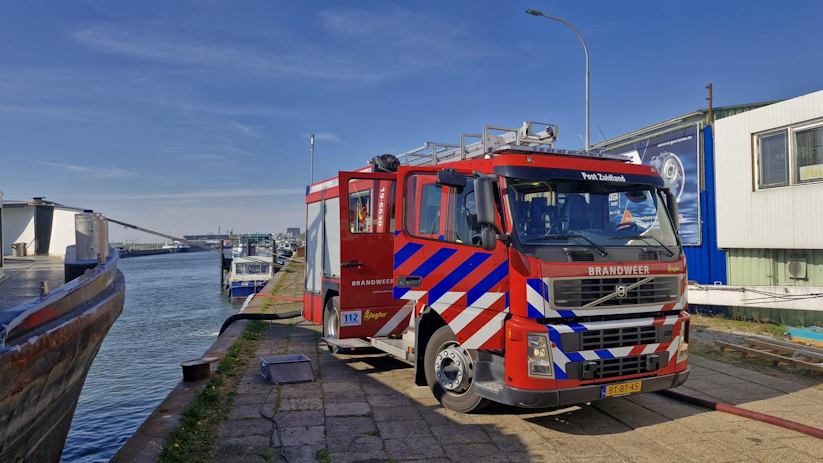 De brand woedde in de machinekamer.