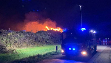 Weer brand in berg snoeiafval Aagtekerke