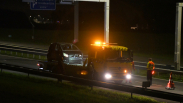 Auto beschadigd na ongeval Vlaketunnel A58 Hansweert