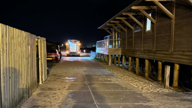 Brandje in strandpaviljoen Cadzand