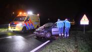 Auto over de kop in Middelburg, bestuurder aangehouden