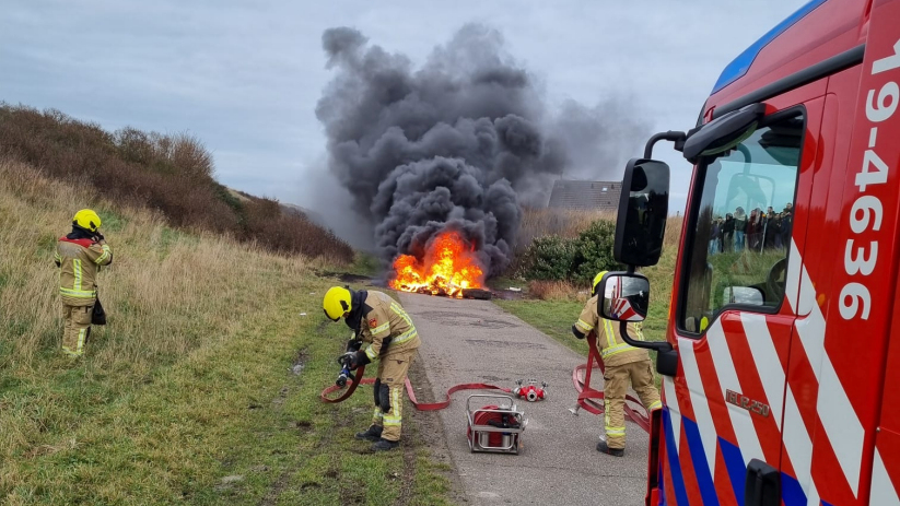 Er was sprake van een grote buitenbrand.