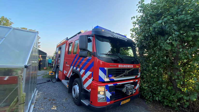 De bewoner wist succesvol de brand te blussen.