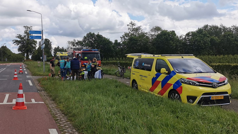 Brandweerlieden hebben het slachtoffer bevrijd.