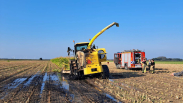 Flinke rookontwikkeling door brand landbouwvoertuig