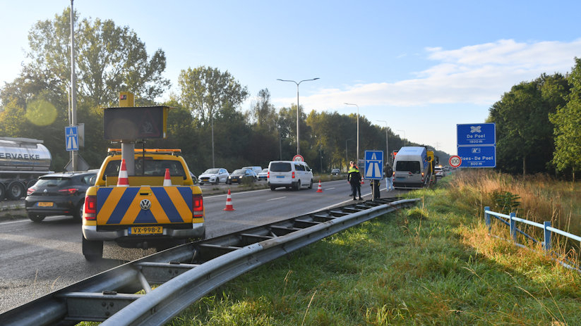 Twee voertuigen moesten worden getakeld.