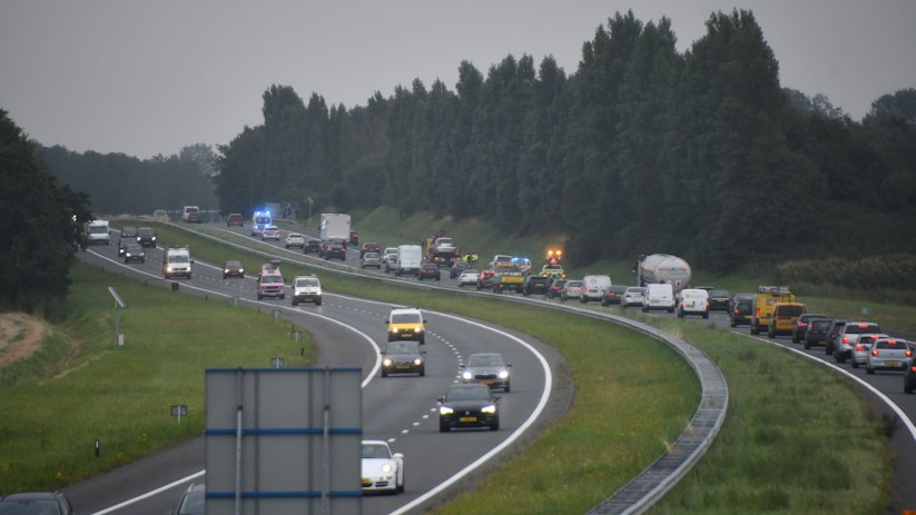 Het ongeluk zorgde voor enige verkeershinder.