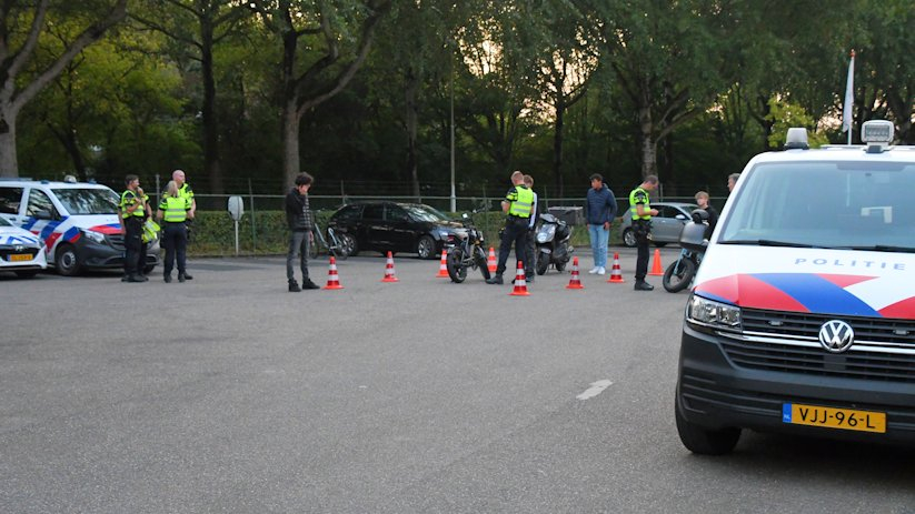 De controlelocatie bij de Troelstralaan in Goes.