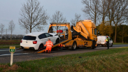 Langeweg (N258) bij Axel dicht na aanrijding