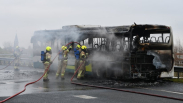 Felle brand in lijnbus A58 Nieuw- en Sint Joosland