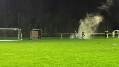 Dug-out SV Smerdiek gaat in vlammen op