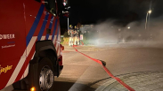 Kledingcontainer winkelcentrum Zuidpolder in brand