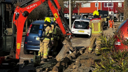 Gaslekkage bij straatwerkzaamheden in Rilland