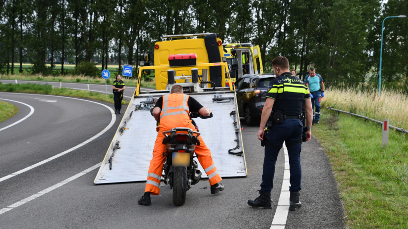 De motor is opgehaald door een bergingsbedrijf.