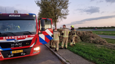 Bermbrand blijkt broei in stapel hooi Krabbendijke