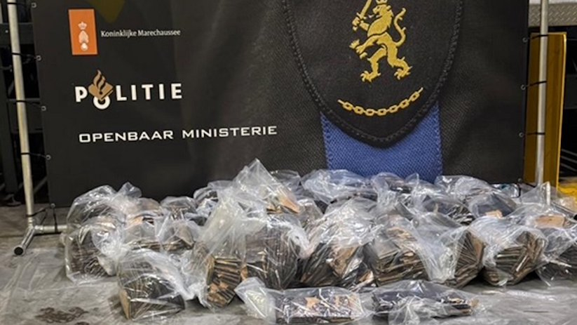 De vrijdag aangetroffen lading drugs.