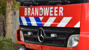 Riet in brand nabij spoorlijn Krabbendijke