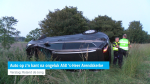 Auto op z'n kant na ongeluk A58 's-Heer Arendskerke