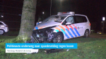 Politieauto onderweg naar spoedmelding tegen boom