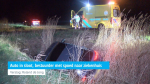 Auto in sloot, bestuurder met spoed naar ziekenhuis