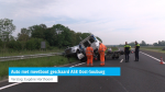 Auto met meetboot geschaard A58 Oost-Souburg