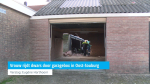 Vrouw rijdt dwars door garagebox in Oost-Souburg